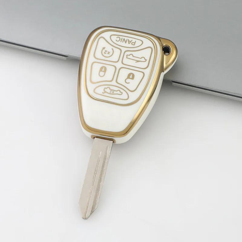 For Jeep Grand Cherokee Wrangler JK Commander for Dodge Nitro Calibe for Chrysler 300C Pacifica TPU Key Cover Case Cap