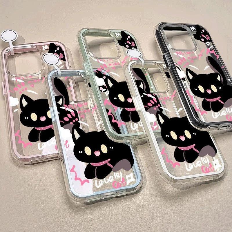 Cute Scare Cat, Suitable for iPhone17pro Mobile Phone Case Apple 16 2-in-1 14/13 Cartoon 12 Sets 15