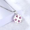 925 Silver Fashion Temperament Zircon Lucky Heart Pink Diamond Zircon Necklace