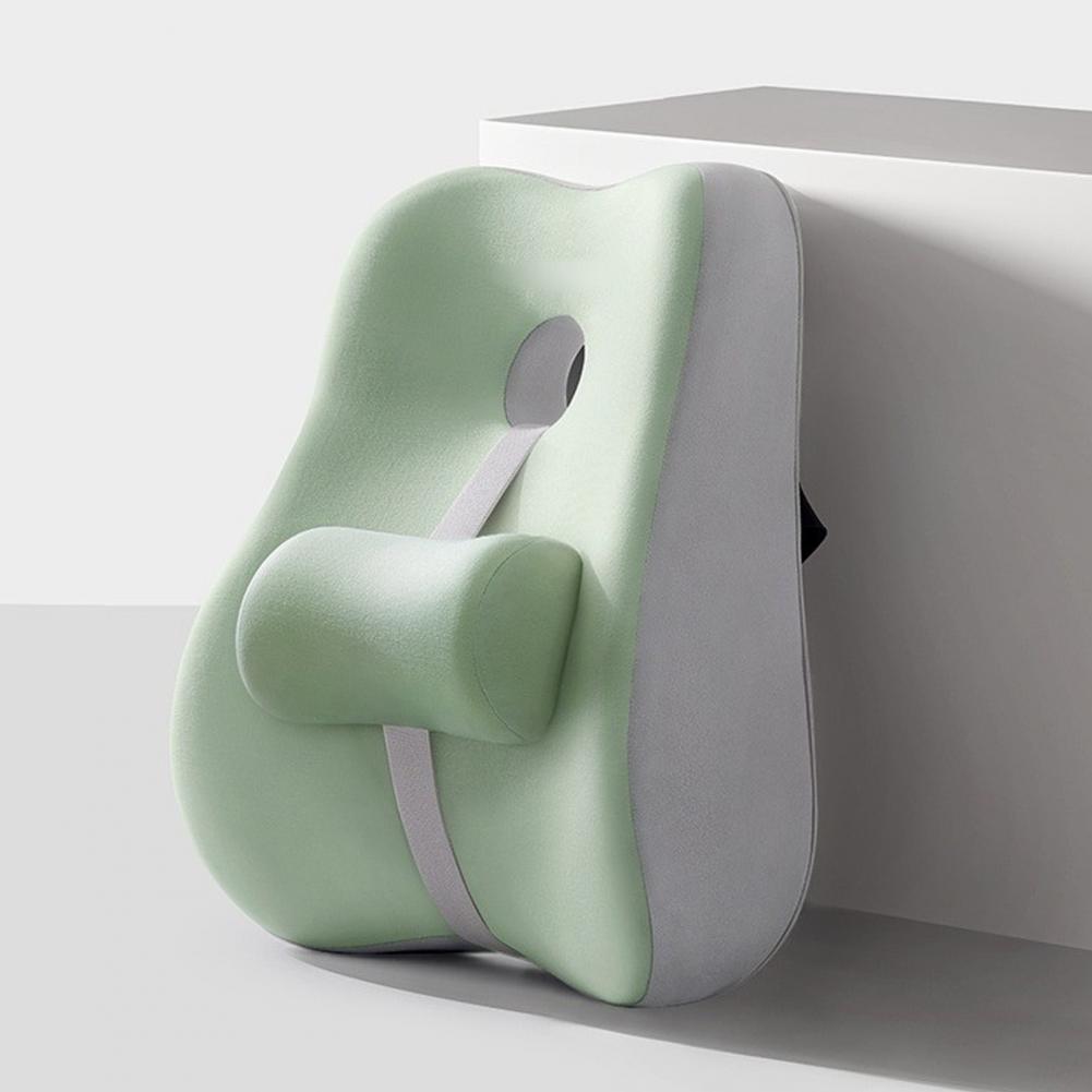 Ergonomic Back Support Cushion Adjustable Sliders Back Support Ergonomic Memory Foam Lumbar for Office for Long for Comfort