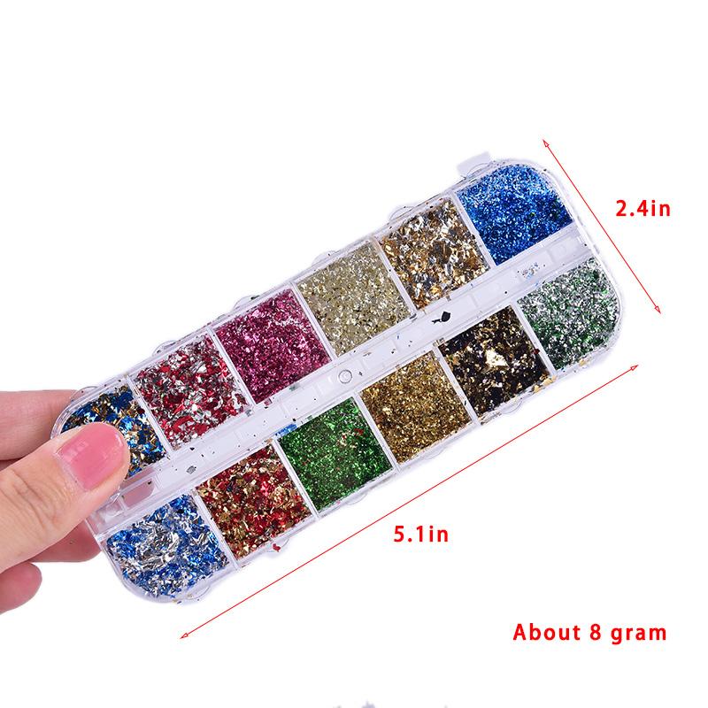 8G Nail Art Glitters Snowflake Sequins Rainbow Laser Nail Art Sequins