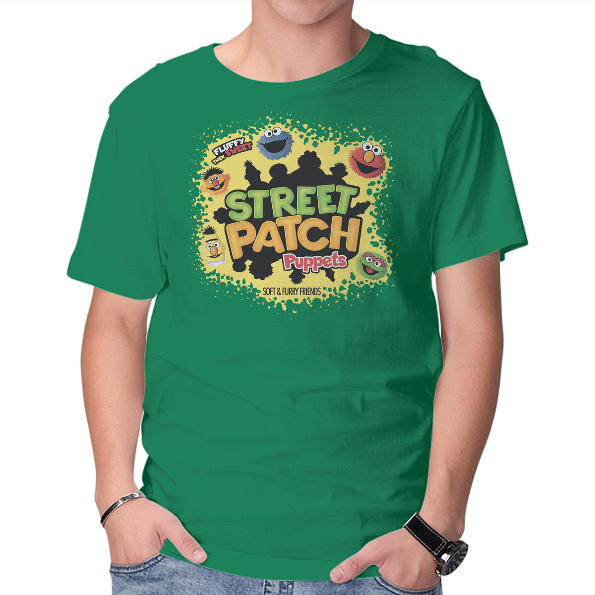 Unisex Crew Neck T-Shirt Street Patch Puppets Graphic Short Sleeve Casual Tee XXXL