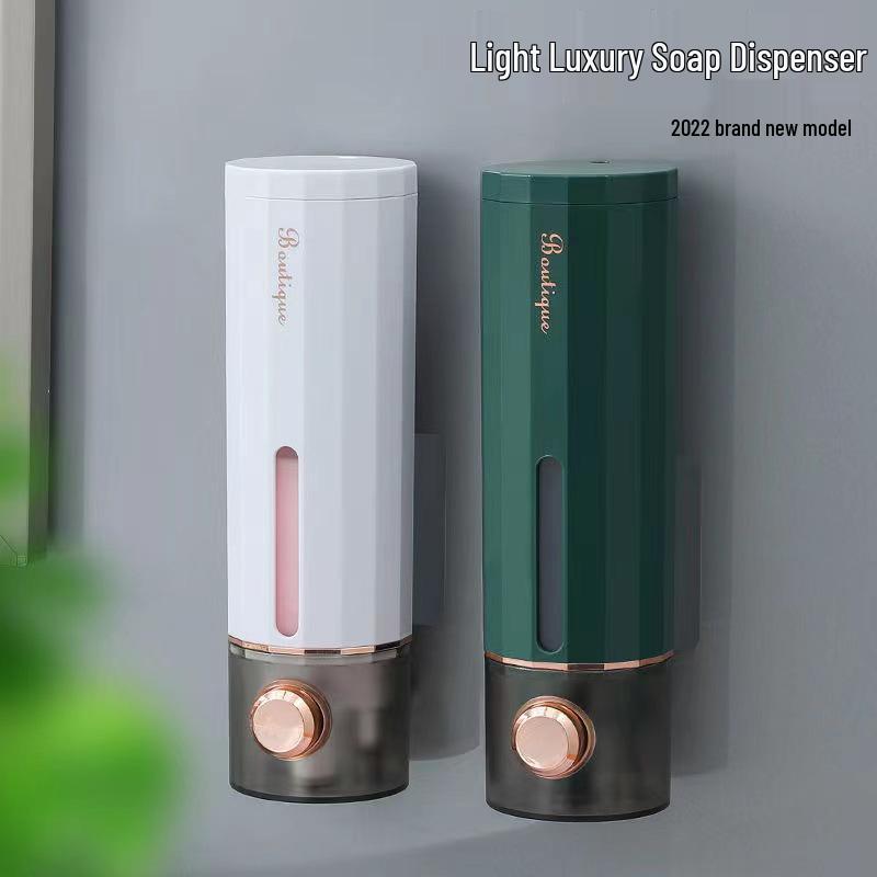 Punch-Free Wall-Mounted Bathroom Dispenser for Soap, Hand Sanitizer & Shampoo
