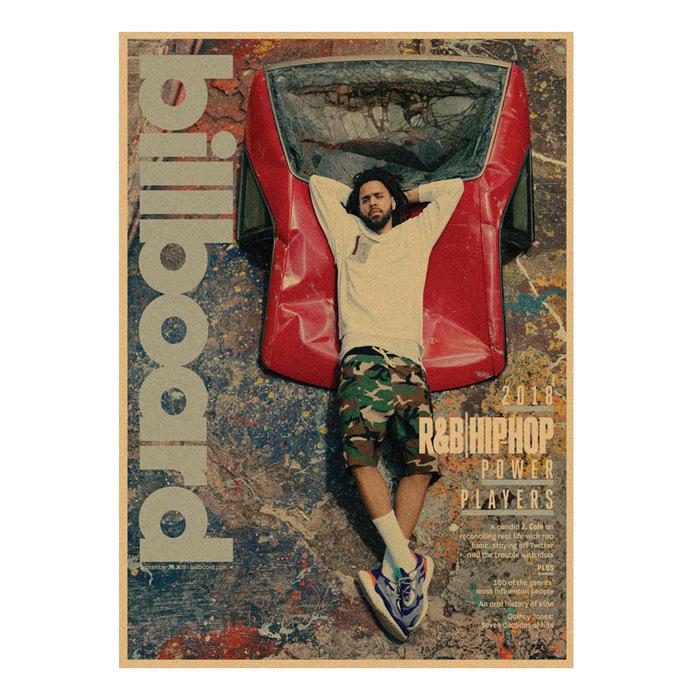 J. Cole & Lamar Rap Hip Hop Kraft Paper Wall Mural 491