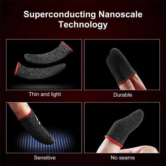 1 Pair Finger Breathable Ultra-thin Game Covers Universal Controller Fingertips Sleeves Thumb Gloves
