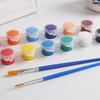 Solid 12 Watercolor Pigment Ceremics Pottery Paint Brush DIY Art Crafts Set