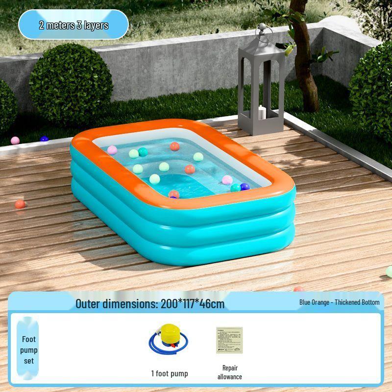 Extra Thick Inflatable Pool for Home Use - Super Large & Durable for Kids, Adults, Babies & Infants