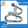 Double U-Bolt Galvanized Cross Pipe Clamp with Free Shipping