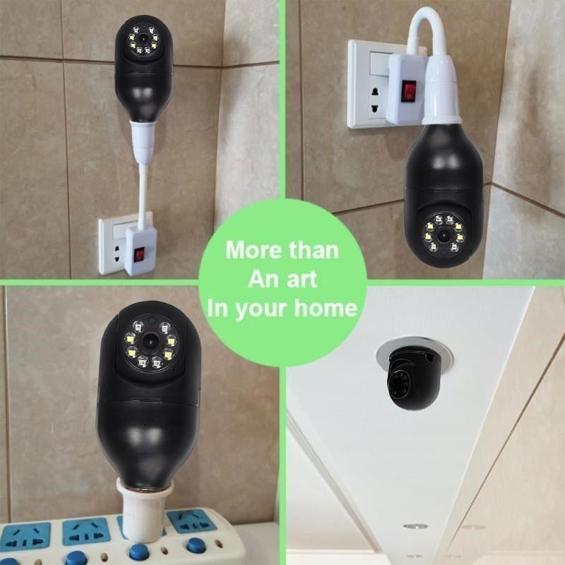 HD 1080P 360 ° Obrót Automatyczne śledzenie Kamera panoramiczna Żarówka Bezprzewodowa 5G Wifi Kamera PTZ IP Zdalne oglądanie Bezpieczeństwo Nadzór Alarm dźwiękowy
