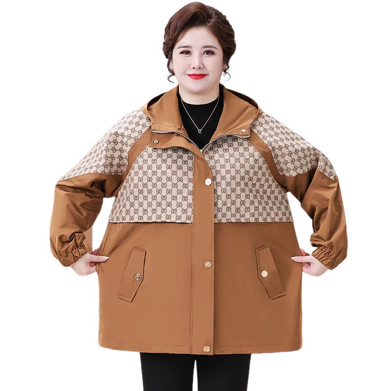 Fengxiao Women's Plus Size Loose Fit Hooded Autumn Jacket