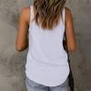 Women Vest Soft Breathable Fabric Sleeveless V-Neck Tops Loose Fit Pure Color Mesh Splicing Casual Tops Summer Work Party Wear