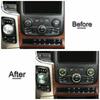 5pcs Headlight/Center Console Switch Knob Trim Ring for Dodge RAM 1500 2013-17