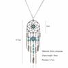 Boho Dreamcatcher Feather Turkis Tassel Chain Charm Halskjede kvinner smykker