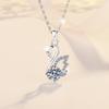 S925 Silver Necklace Women's Light Luxury Niche Swan Pendant 1 Carat D Color Moissanite Collarbone Chain Fashion Jewelry 2026