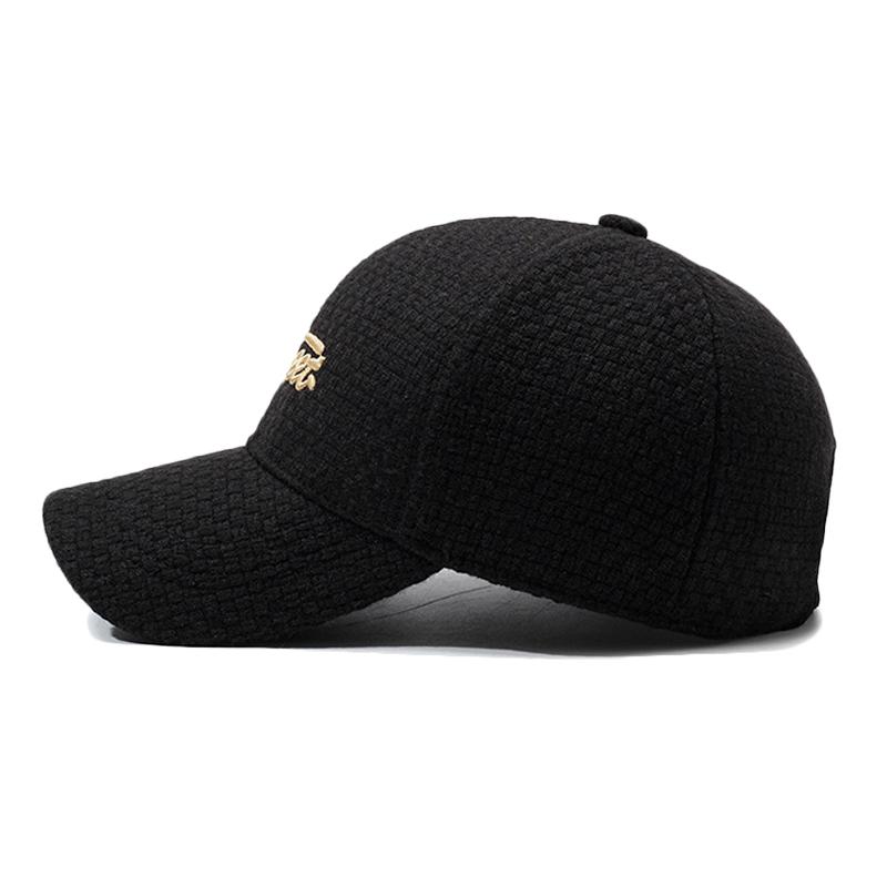 Plaid Embroidered Letter Cap Women's Outdoor Autumn Winter Warm Cap