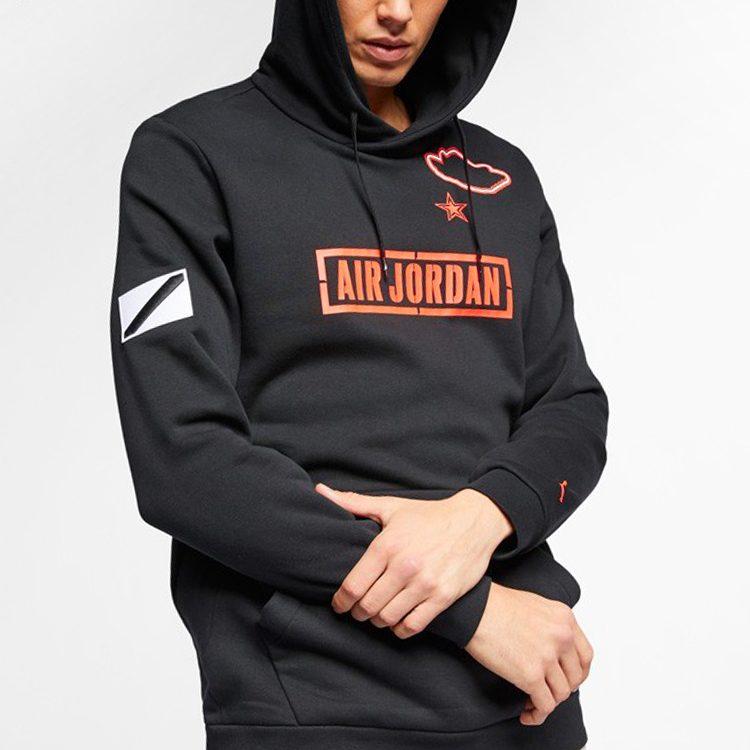 Jordan Sweatshirts Men's Black Hooded Moderate Regular AT9168-010