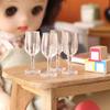NOLITOY Miniature Wine Set of Clear Plastic Champagne Dollhouse Miniature Food Parfait Decorative Parts for and DIY Glasses, 40, 1/12 Scale, Goblets,