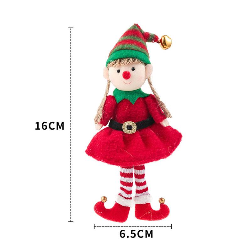 New Year 2025 Christmas Elf Doll Ornaments Xmas Tree Hanging Pendant Navidad 2025 Santa Kids Gift Christmas Home Decoration