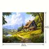 2D plane 1 piece of colorful village landscape background fabric suitable for homes gardens studios and outdoors