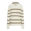 MARTINE GOLF Stripe Half Zip Up Knit_Off-White