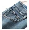 2025 New Women's High-Waisted Wide-Leg Retro Jeans: Slimming, Loose, Straight-Leg Mop Pants for Spring and Autumn