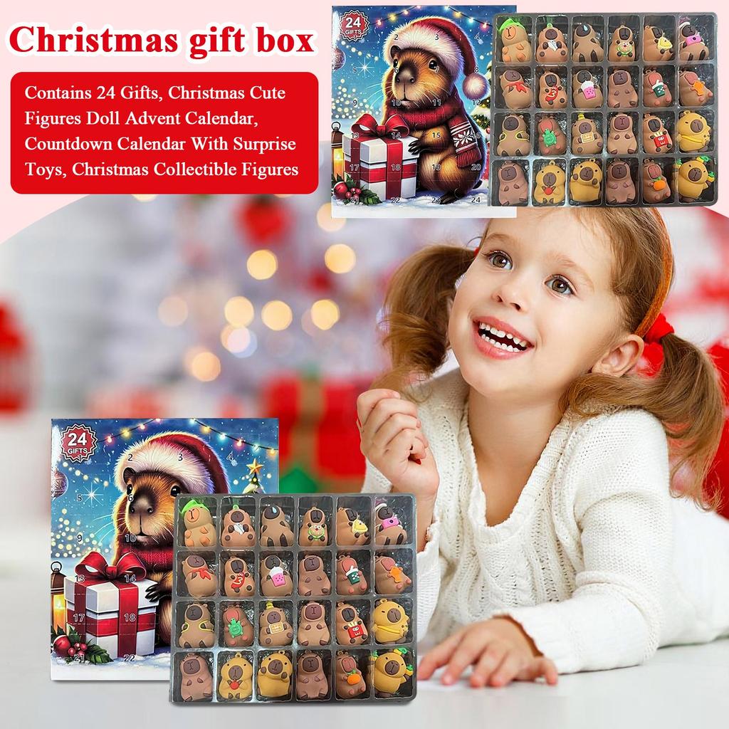 3D Stereoscopic Airplane Box 24pc Series Cat Advent Calendar Christmas Countdown