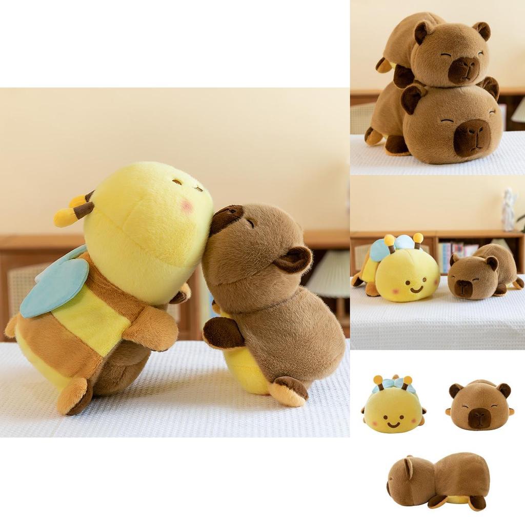 Adorable Capybara Turns Into Bee Stuffed Toy Doll Pillow Perfect For Children Gifts