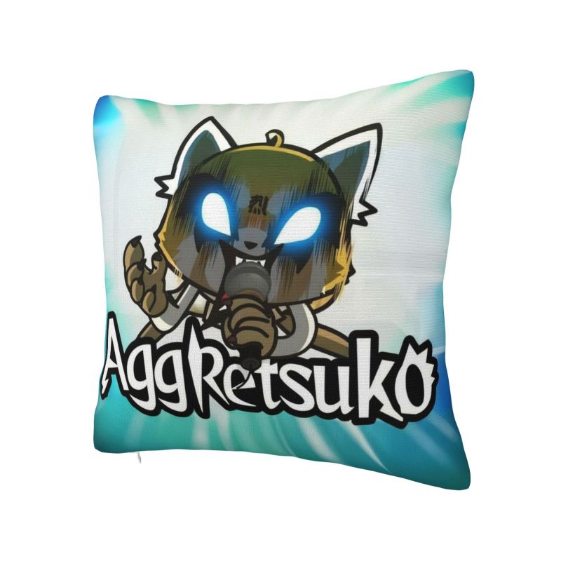 Custom Japan Cartoon Aggretsuko Anime Pillow Covers Home Decoration Nordic Cushion Cover Soft Pillowcase