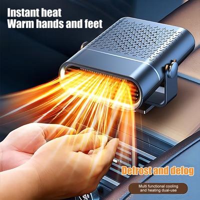 Ventilador Aquecedor de Carro Elétrico 12V/24V 2 em 1 Aquecedor e Ventilador de Carro Desembaçador de Para-brisa Portátil para Caminhão SUV Carro