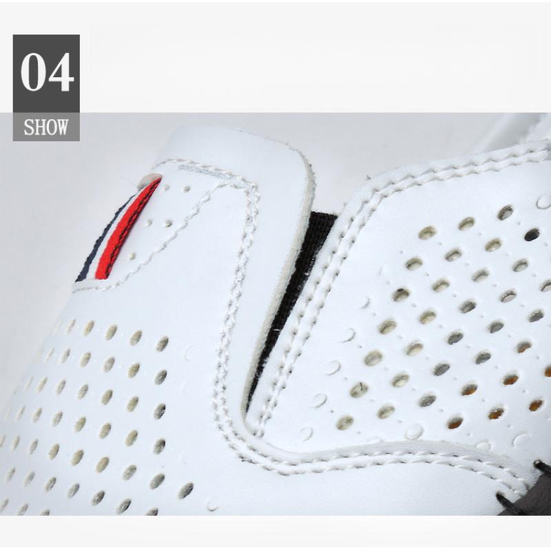 Men's Hollow Leather Casual Shoes Slip On Shoes Moccasins Summer