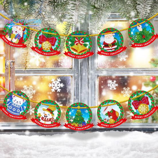 

1 комплект DIY алмазная живопись кулон Рождественский стиль узор руки навыки улучшить украшение дома искусственная алмазная вышивка