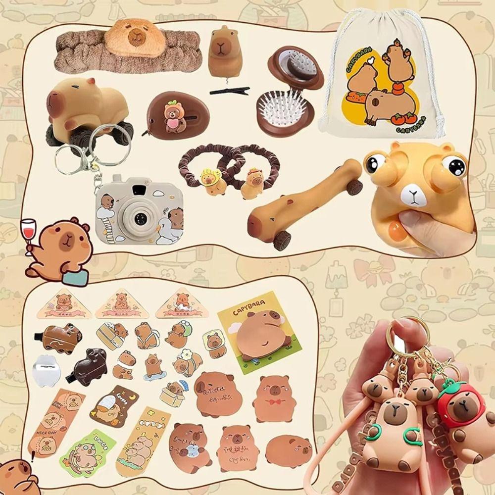 Anime Figure Models Capybara Advent Calendar Capybara Themed Set Countdown Christmas Advent Calendar Cartoon Surprise