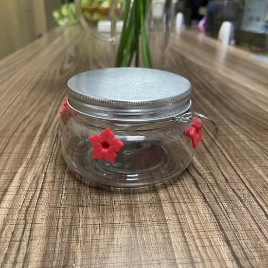 Bird Feeder Hanging Wide Opening Leak-free Flower Feeding Jar Strong Toughness 1/3/4 Flower Hummingbird Feeder Garden Supplies