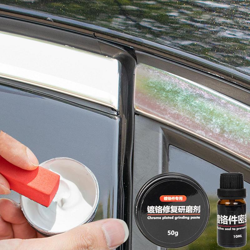 Car Chrome Trim Cleaner Rust Remover Refurbishing Plating Chrome Cleaner Metal Coatings Protectant All-Purpose Paint