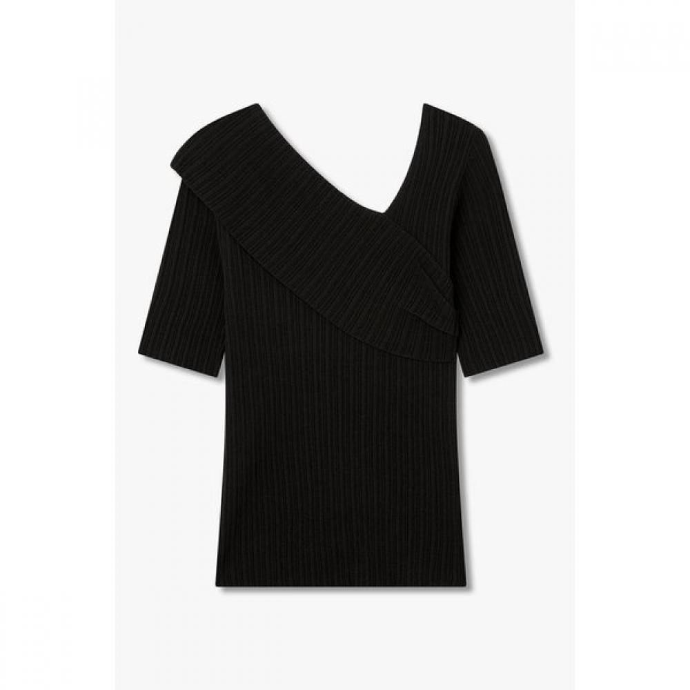 VOV Unbalance Rib Knit Pullover 7156350001