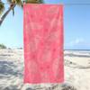Teal Fish Skeleton Print Beach Towel Nautical Striped Fishbone Design Quick Dry Soft Absorbent Towel for Ocean Lovers