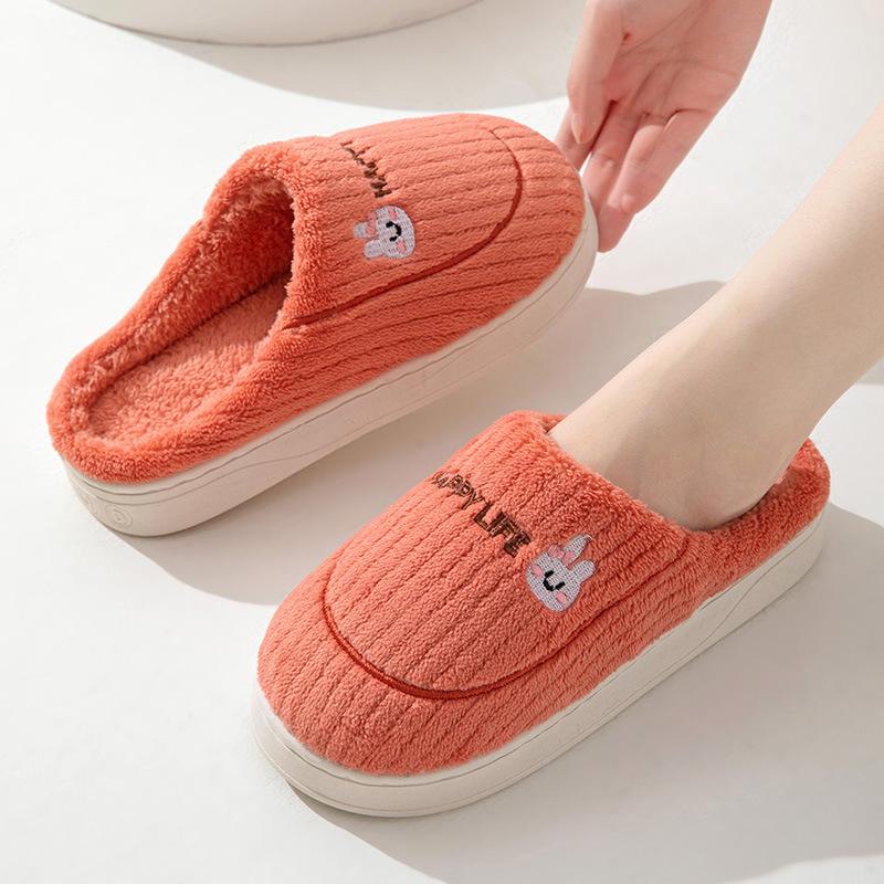 New confinement shoes women's winter outdoor wear indoor home bag heel warm plush cotton slippers women