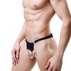 Ultra-Thin Breathable Mesh Men's Low-Waist Thong Briefs