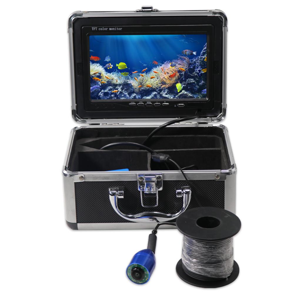 7 Inch Underwater Fishing Camera Wide-angle Infrared Night Vision HD Fish Finder 24PCS Portable1000TVL Monitor