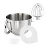 Mixers Bowl Lid Mixers Cover Kitchen Mixer Bowl Replacement Mixers Bowl Cover Stainless Steel Mixing Bowl for 6QT Mixers