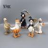 Funny Holiday Crafts Halloween Figurines Table Decor, Cute Ghost Duck Ornament, Resin Statue Festive Window Displays Figurine for Centerpiece
