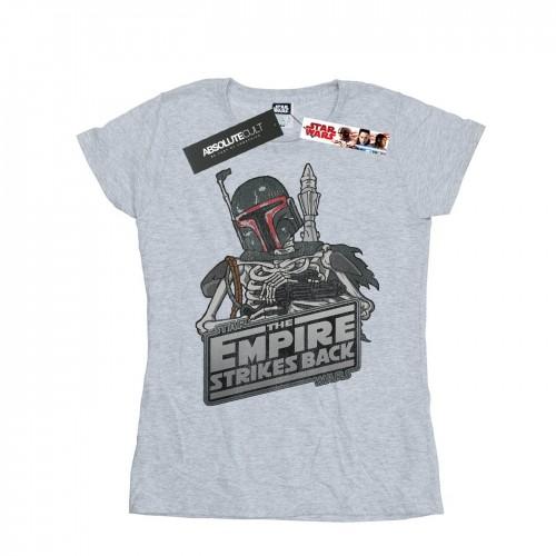 

Star Wars Womens/Ladies Boba Fett Skeleton Cotton T-Shirt білий