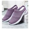 Women Closed Toe Slippers Breathable Slip On Slides Soft Sole Casual Outdoor Shoes Solid Color Versatile