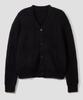 AGOD Hairy Ribbed Knit Cardigan [Black]