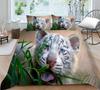 3D Tiger Pattern Bedding Set Bedroom Bed Home Quilt Cover Pillowcase Bedroom Bedding Microfiber 2/3 Pieces Gift