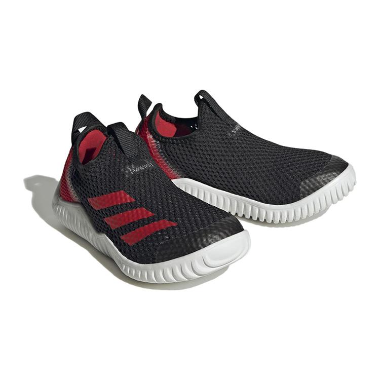 New Adidas Rapidazen 2 C Low Top Kids' Training Shoes Black Red Kids' HP5906