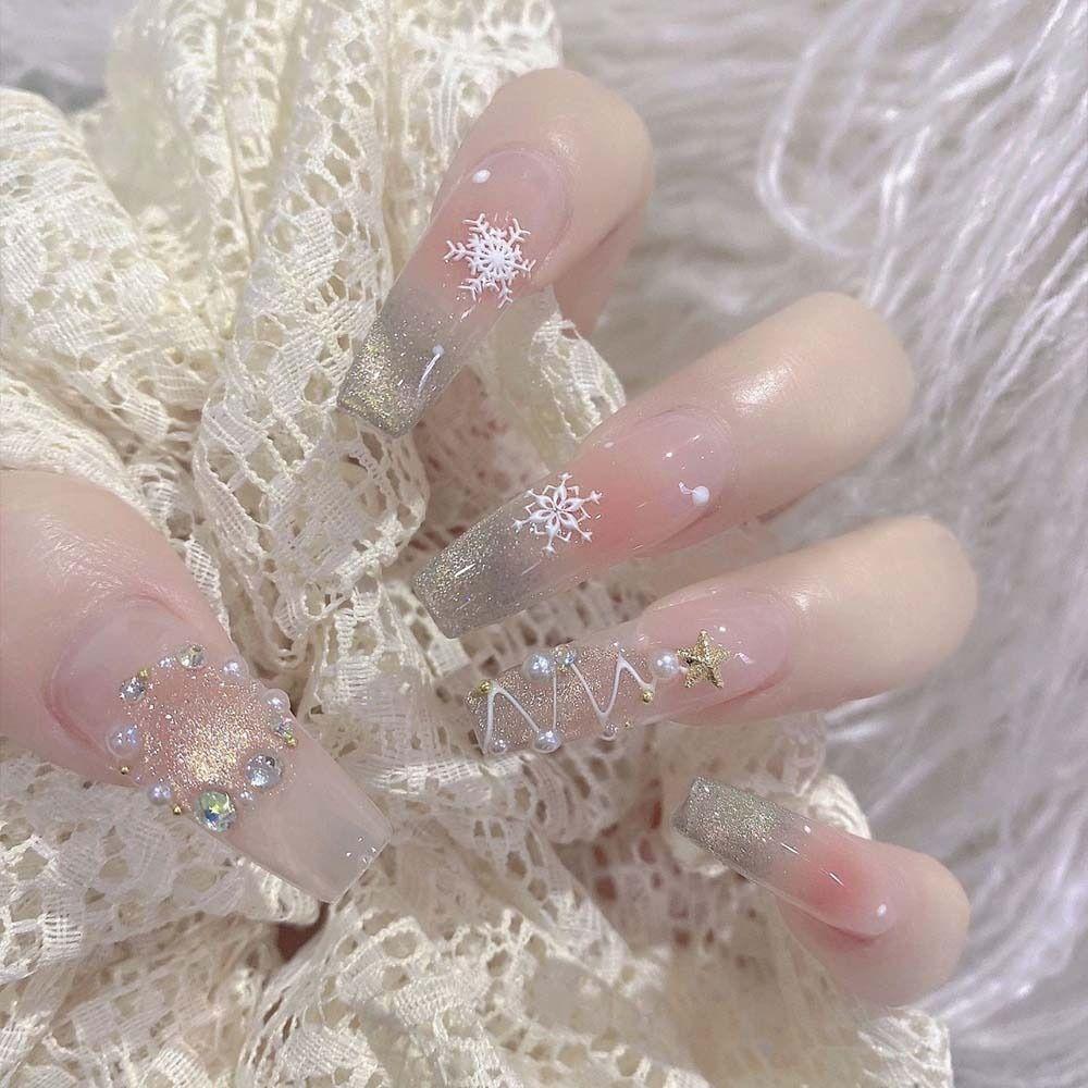 Nail Accessories Christmas Snowflake Nail Stickers Christmas Nail Decorations  Christmas Party