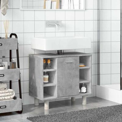 Bathroom Cabinet Concrete Grey 60 X 32 X 53.5 Cm Particleboard