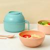 Portable Large Capacity Instant Noodle Bowls Reusable Plastic Ramen Bowl with Cutlery Reusable Food Container for Students Adult