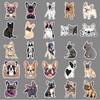 50 Cute French Bulldog Stickers: Waterproof Pet Cartoon for Journal & Laptop Decoration